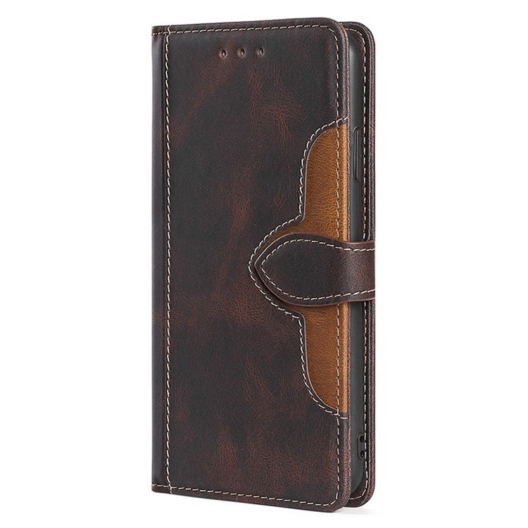 Funda de Cuero con Hebilla Magnética para Teléfono TCL 50 5G (Marrón)