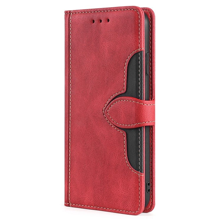 Funda de Cuero con Hebilla Magnética para TCL 50 5G (Rojo)