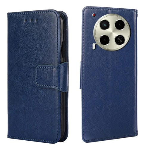 Funda de Cuero para Teléfono Tecno Camon 30 con Textura de Cristal (Azul Real)