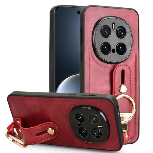 Funda de Cuero con Correa para Hombro Honor Magic7 Pro (Rojo)