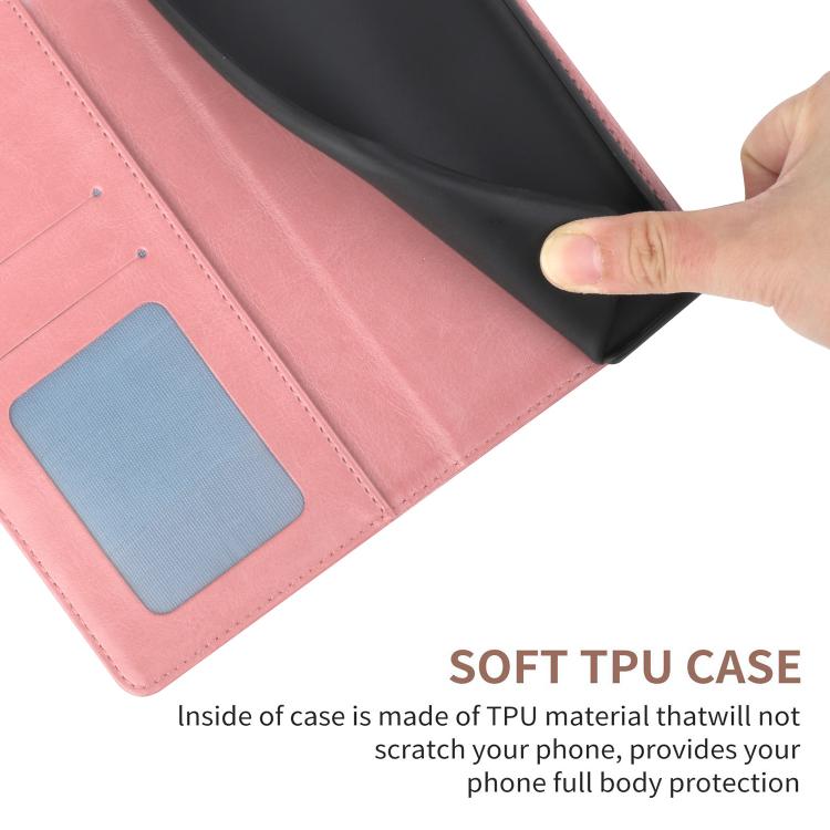 Funda de Cuero con Tapa y Patrón en Forma de Y para OnePlus 13R (Rosa)