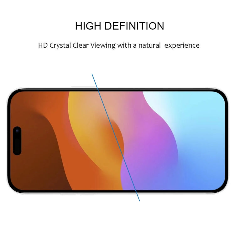 Pantalla de Pegamento Completo Película de Vidrio Templado para iPhone 15 - MOVILSTORE