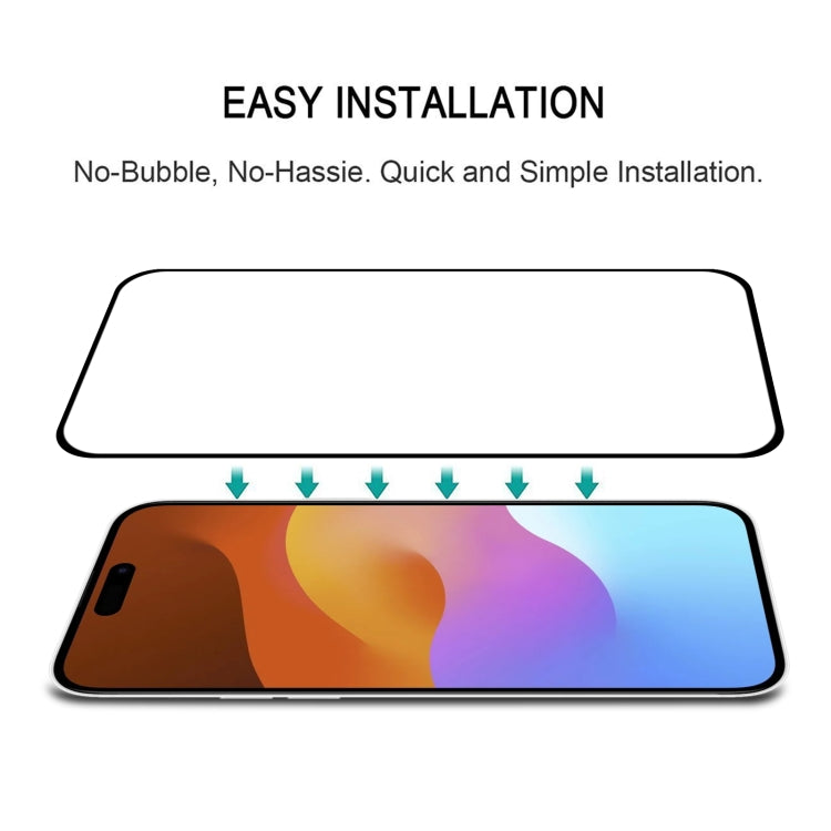 Pantalla de Pegamento Completo Película de Vidrio Templado para iPhone 15 - MOVILSTORE