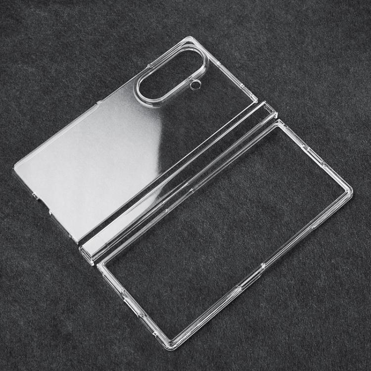 Funda protectora 3 en 1 para Samsung Galaxy Z Fold7, transparente, a prueba de golpes (transparente)
