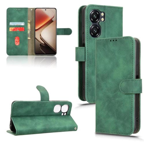 Funda de Cuero con Tapa Magnética para Oukitel C58 (Verde)