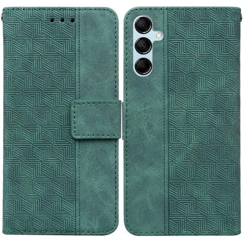 Funda para Samsung Galaxy A15 Cuero Relieve Geométrico (Verde)