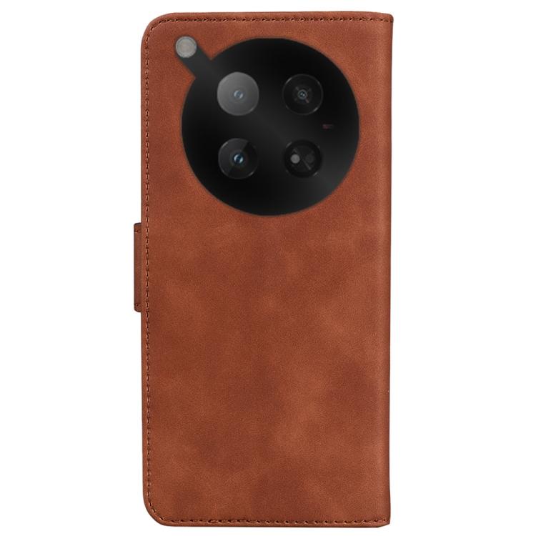 Funda de cuero con tapa para Infinix Zero 40 4G/5G, color puro y tacto suave (marrón)