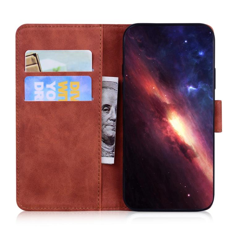 Funda de cuero con tapa para Infinix Zero 40 4G/5G, color puro y tacto suave (marrón)