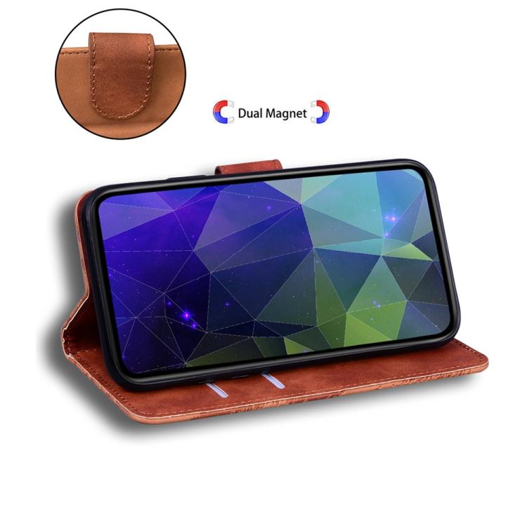 Funda de cuero con tapa para Infinix Zero 40 4G/5G, color puro y tacto suave (marrón)