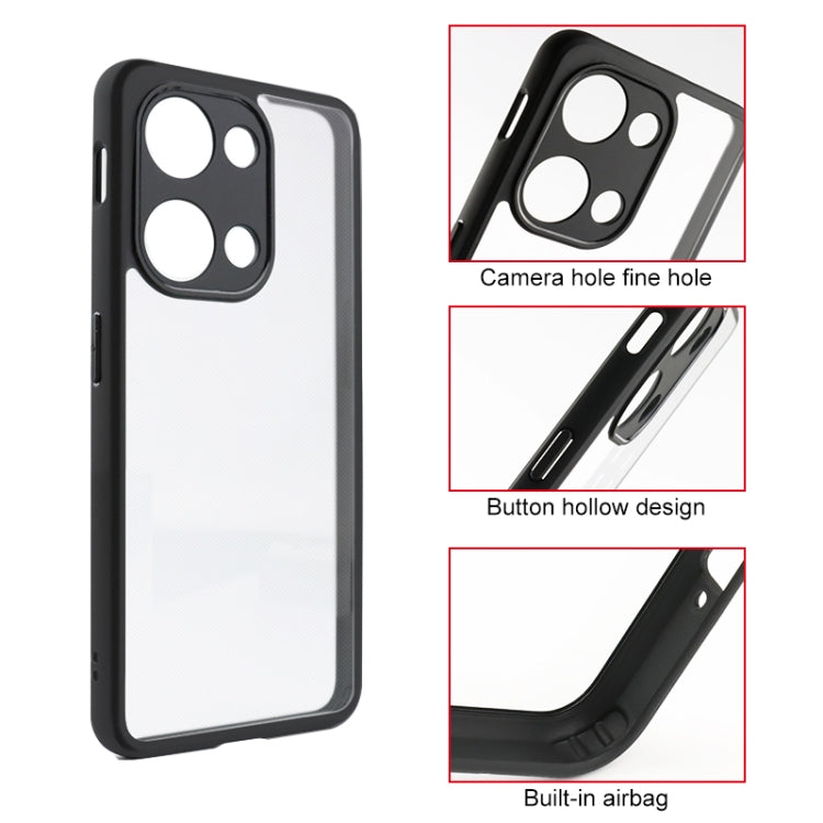 Funda para OnePlus Ace 2V Frosted TPU y Transparente PC (Negro)