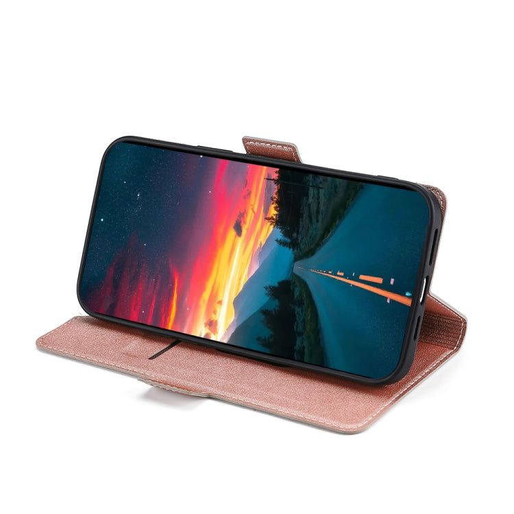 Estuche de Cuero para Huawei Enjoy 60 Pro / Nova 11I con Tapa Horizontal y Hebilla Lateral (Oro Rosa)