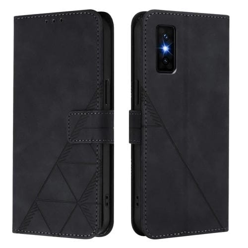 Funda de cuero con relieve 3D para Infinix GT 30 Pro (negra)