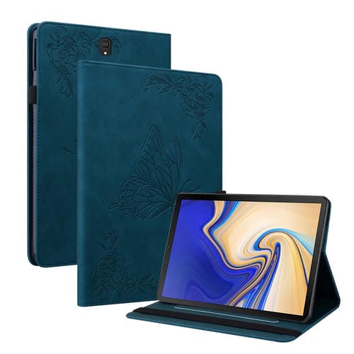 Funda para Tablet Samsung Galaxy Tab S4 10.5 Sm-T830 Cuero Relieve Flor Mariposa (Azul)