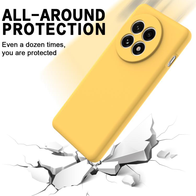 Funda Silicona Líquida a Prueba de Golpes para OnePlus 13R / Ace 5 / 5 Pro (Amarilla)