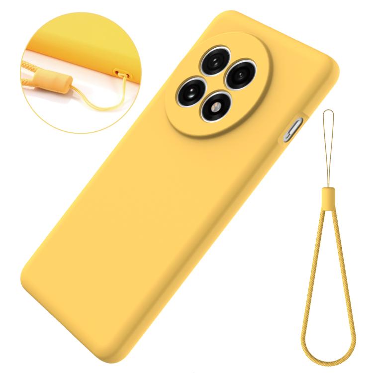 Funda Silicona Líquida a Prueba de Golpes para OnePlus 13R / Ace 5 / 5 Pro (Amarilla)