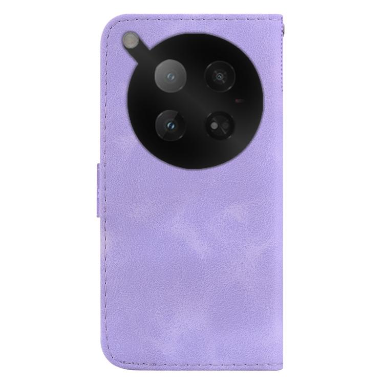 Funda de cuero con relieve de siete formas para Infinix Zero 40 4G/5G (morada)