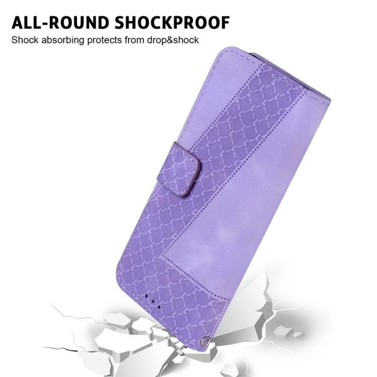 Funda de cuero con relieve de siete formas para Infinix Zero 40 4G/5G (morada)