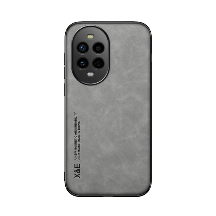 Funda de Cuero con Tapa Magnética para Huawei Nova 13 Pro Skin Feel (Gris Claro)