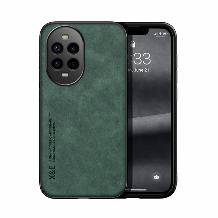 Funda de Cuero con Tapa Magnética para Huawei Nova 13 Pro Skin Feel (Verde)