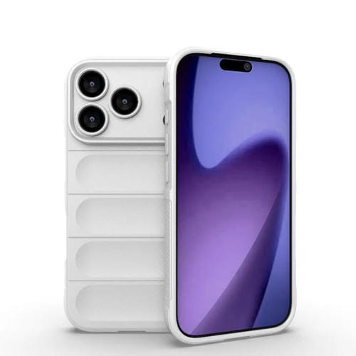 Funda de TPU + franela Magic Shield para iPhone 17 Pro (blanca)