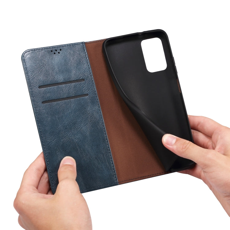 Funda de Cuero Crazy Horse con Cera de Aceite para OnePlus 13 (Azul)