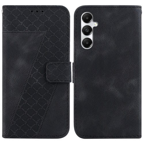 Funda de Cuero Samsung Galaxy A05S con Relieve en Forma de 7 (Negro)