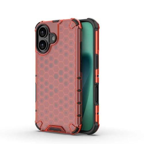 Funda antigolpes Honeycomb para iPhone 17 (roja)