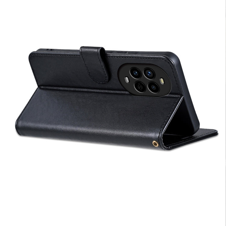Funda de Cuero Azns con Tapa y Textura Piel de Oveja para Huawei Nova13 Pro (Negra)