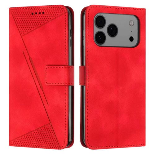 Funda de cuero Dream Triangle con cordón para iPhone 17 Pro Max (roja)
