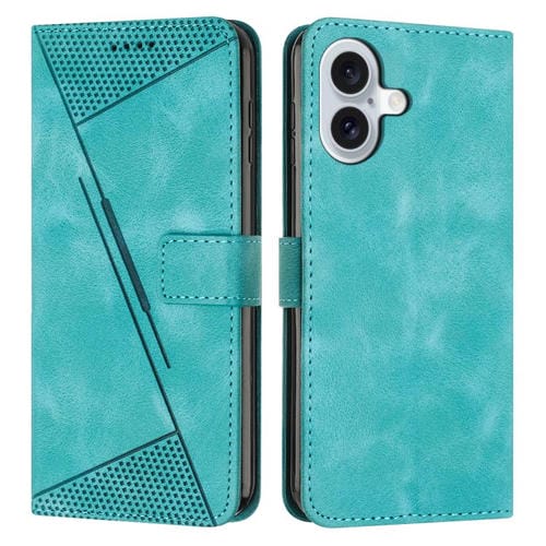 Funda de cuero Dream Triangle con cordón para iPhone 17 (verde)