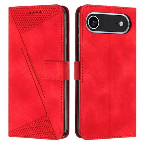 Funda de cuero triangular Dream para iPhone 17 Air con cordón (roja)