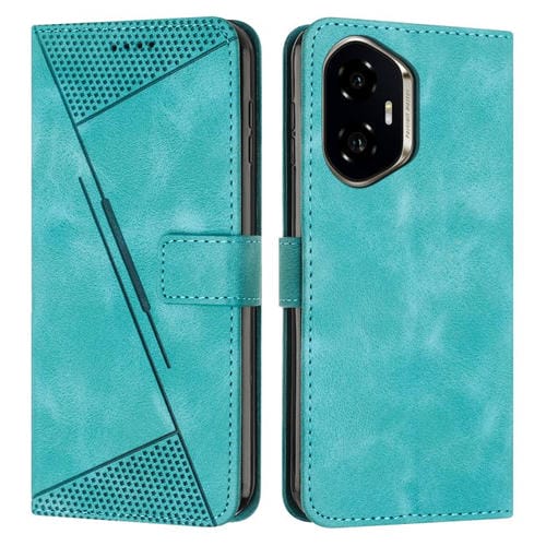 Funda de Cuero Triangular con Cordón para Teléfono For Honor 300 Dream (Verde)