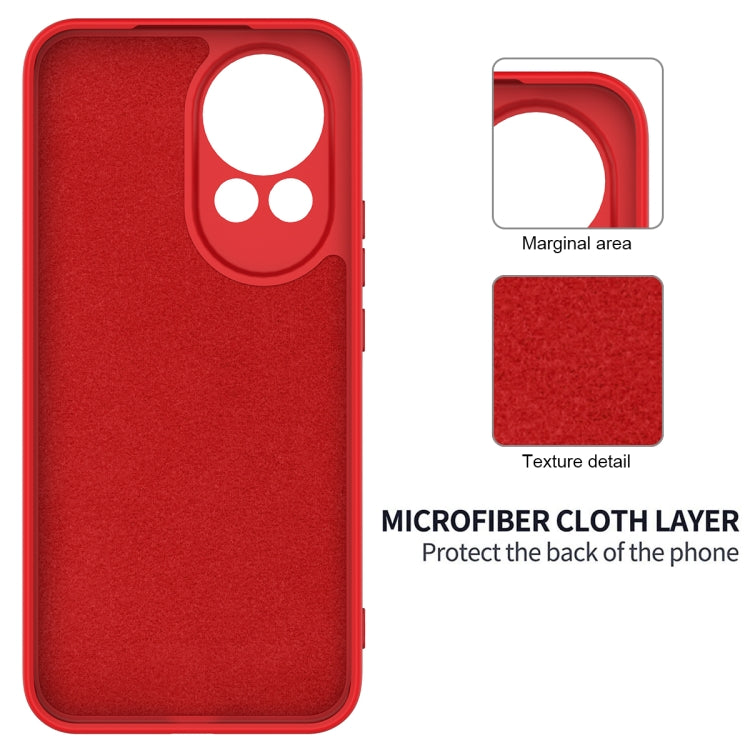 Funda Protectora Silicona Líquida Huawei Nova 12 Cobertura Total a Prueba de Caídas (Rojo)