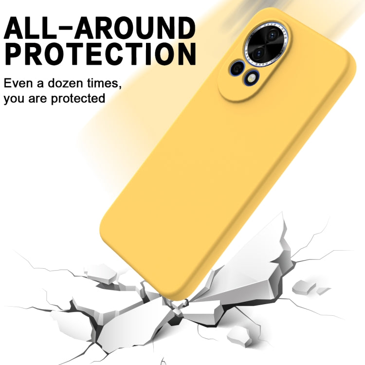 Funda Protectora Silicona Líquida Huawei Nova 12 Cobertura Total (Amarillo)