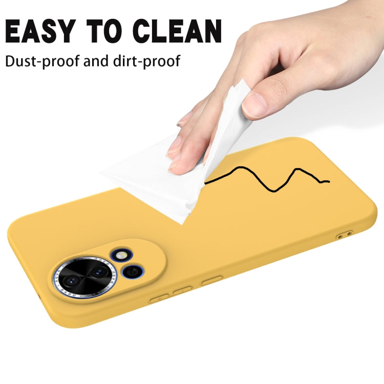 Funda Protectora Silicona Líquida Huawei Nova 12 Cobertura Total (Amarillo)