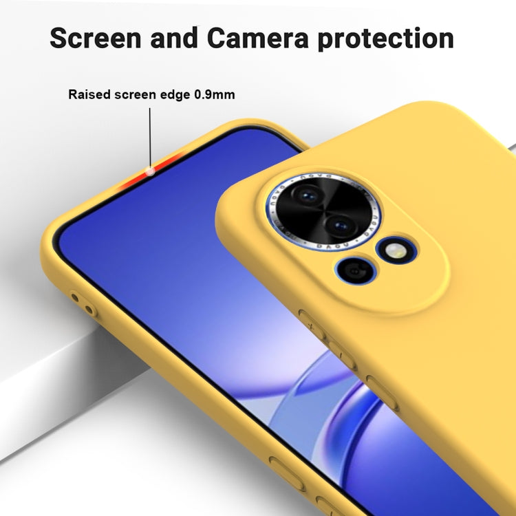Funda Protectora Silicona Líquida Huawei Nova 13 Cobertura Total a Prueba de Caídas (Amarillo)
