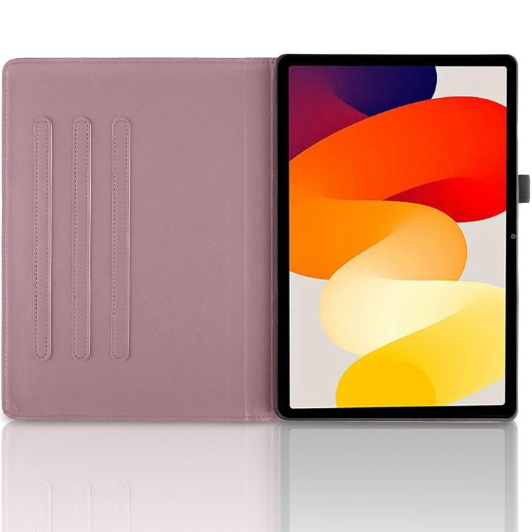 Funda de cuero con rotación en relieve Tree Life para Xiaomi Redmi K Pad (oro rosa)