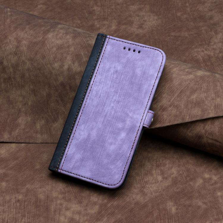 Funda de Cuero para Huawei Nova 8 Se 4G con Correa y Hebilla Doble Plegable (Morado)