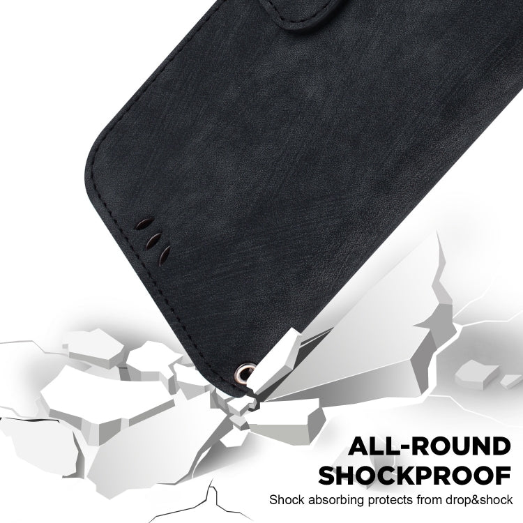 Para Samsung Galaxy A02s US 164,2 mm Funda de cuero con relieve Little Tiger para teléfono (negro)
