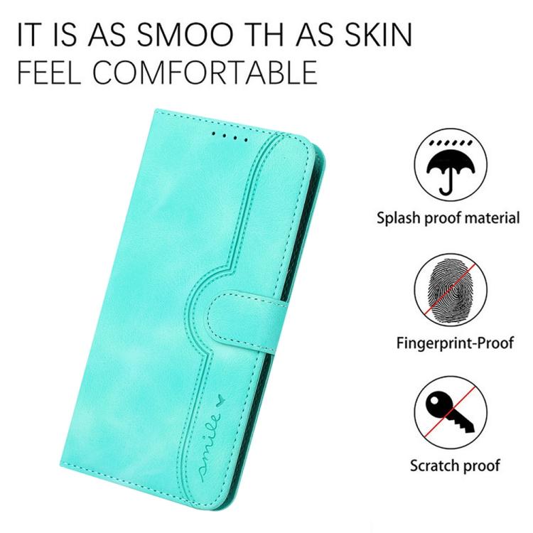 Funda de Cuero Huawei Nova 8 Se con Diseño de Corazón (Azul Claro)