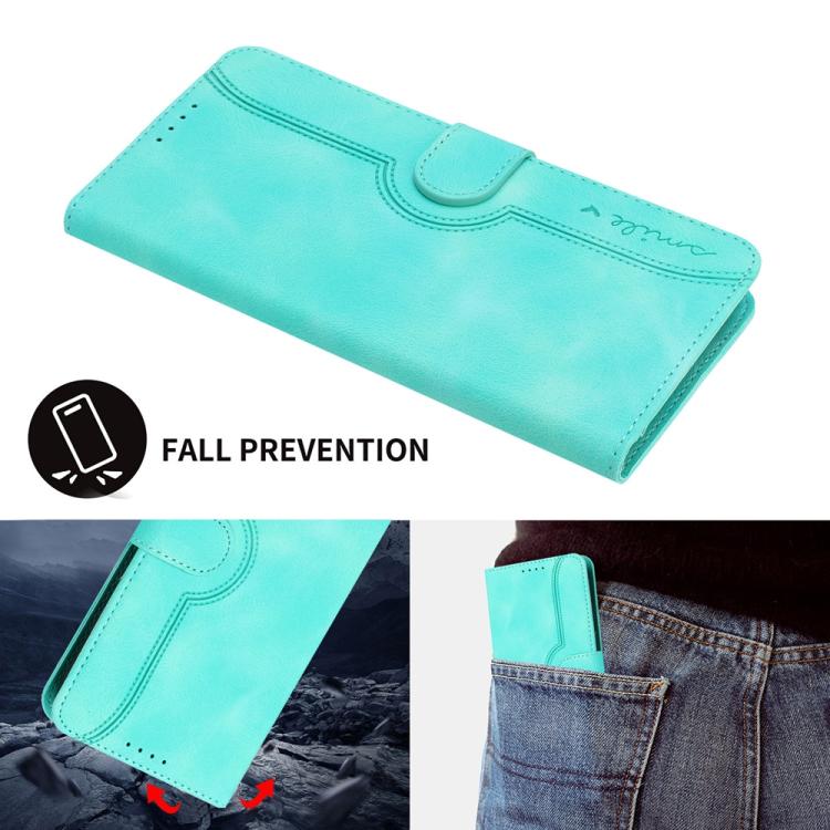 Funda de Piel Sintética con Diseño de Corazón para Huawei P50 (Azul Claro)