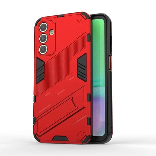 Funda para Samsung Galaxy A15 Punk Armor 2 En 1 PC + TPU a Prueba de Golpes con Soporte Invisible (Rojo)