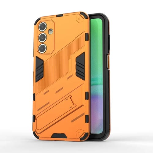 Funda para Samsung Galaxy A15 Punk Armor 2 en 1 PC + TPU a Prueba de Golpes con Soporte Invisible (Naranja)