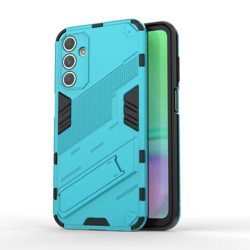 Funda para Samsung Galaxy A15 Punk Armor 2 en 1 PC y TPU a Prueba de Golpes con Soporte Invisible (Azul)