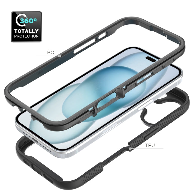 Funda para iPhone 16 TPU Transparente a Prueba de Golpes Diseño Cielo Estrellado (Rosa)