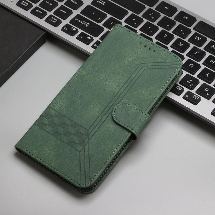 Funda de Cuero con Tapa Cúbica para Huawei Enjoy 50 Pro/Nova Y90 (Verde)