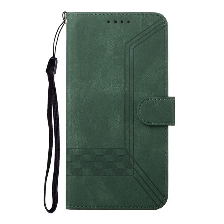 Funda de Cuero con Tapa Cúbica para Huawei Enjoy 50 Pro/Nova Y90 (Verde)
