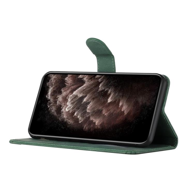 Funda de Cuero con Tapa Cúbica para Huawei Enjoy 50 Pro/Nova Y90 (Verde)