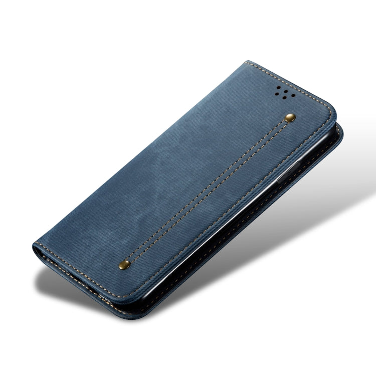 Funda de Cuero con Textura Vaquera para Huawei Nova 13 Pro 5G (Azul)