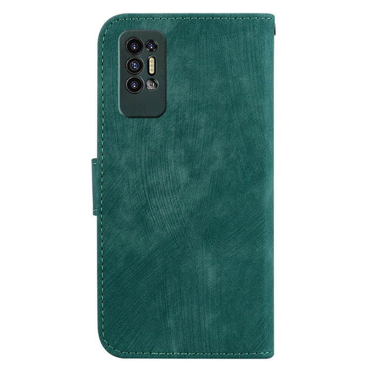 Funda Cuero En Relieve para Tecno Pova 2 Little Tiger para Teléfono (Verde)